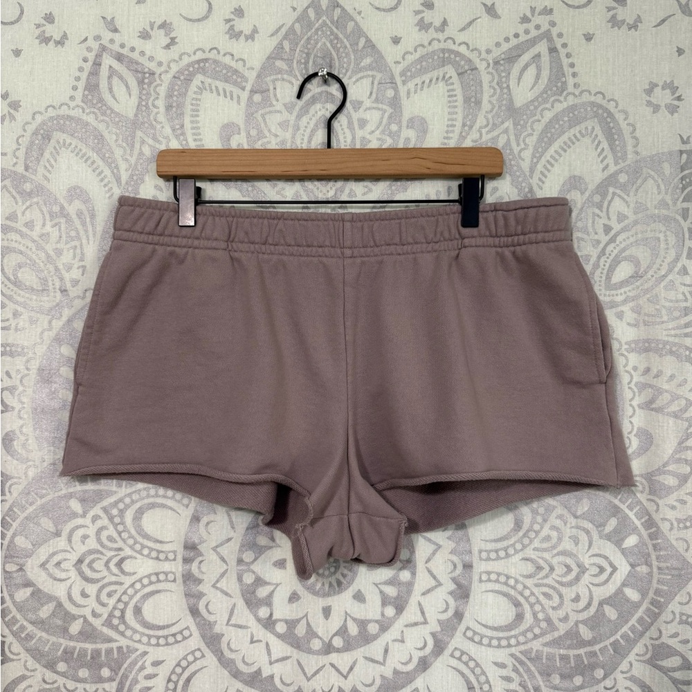 Nice No Boundaries NoBo Walmart Shorty Booty Shorts Cotton Blend Soft Grey XXL